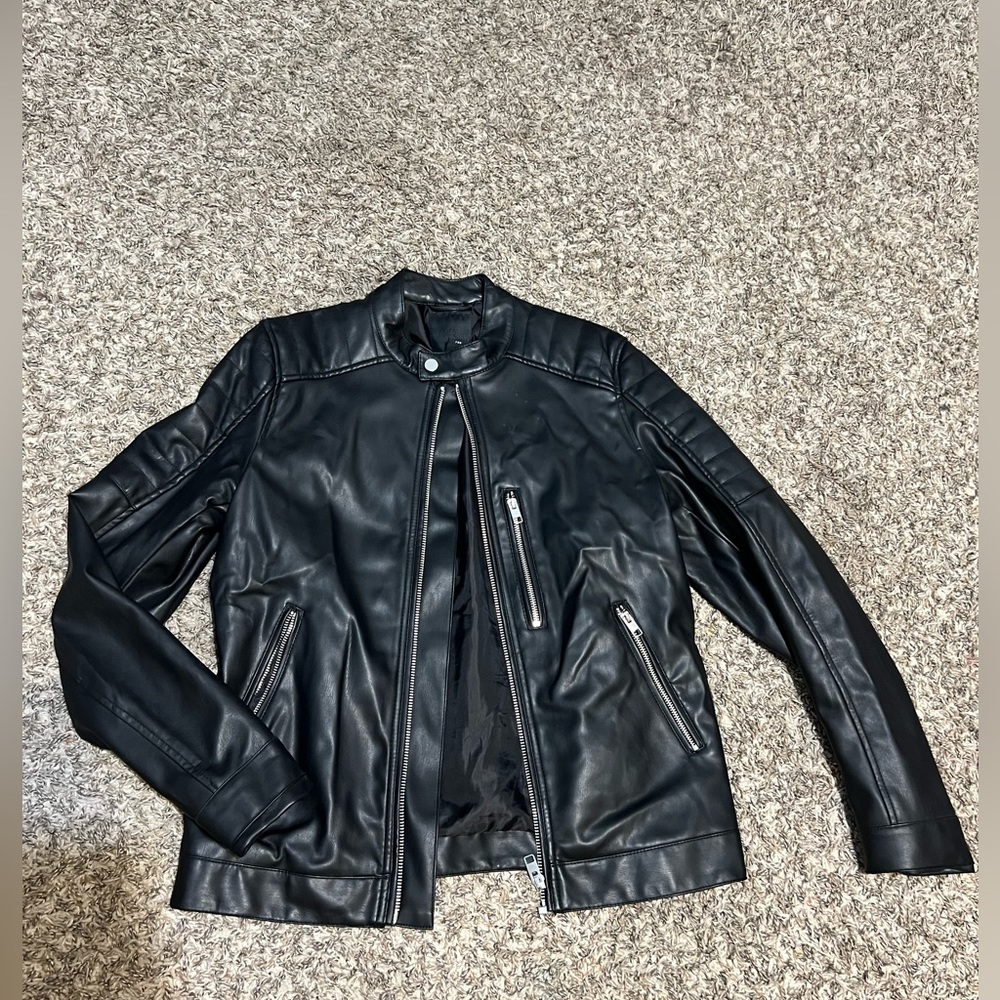 Small H&M men leather jacket